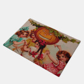 Paillasson Citrouille de la fête d'Halloween vintage (Incliné)