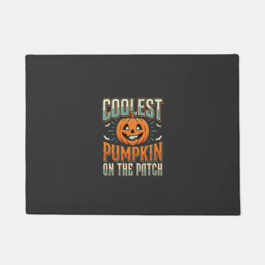 Paillasson Citrouille la plus cool sur le patch Design Hallow (Devant)