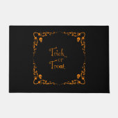 Paillasson Citrouille Orange Trick ou traiter Halloween (Devant)