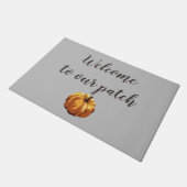 Paillasson Citrouille Patch Halloween d'automne (Incliné)