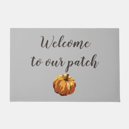 Paillasson Citrouille Patch Halloween d'automne (Devant)