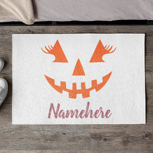 Paillasson Citrouille personnalisée Jack O Lantern Halloween 