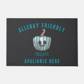 Paillasson Citrouille turquoise Halloween Allergie Traitement (Devant)