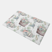 Paillasson Citrouilles dans le seau en bois dans des aquarell (Incliné)