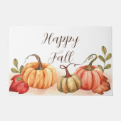 Paillasson Citrouilles d'aquarelle avec texte personnalisable (Devant)