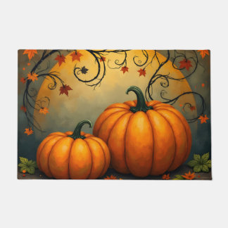 Paillasson Citrouilles d'automne en Pleine lune
