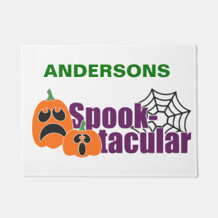 Paillasson Citrouilles d'Halloween personnalisées Spooktackul