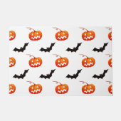 Paillasson Citrouilles et chauves-souris d'Halloween, Trou ou (Devant)