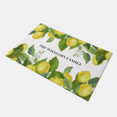 Paillasson Citrus citron Nom de famille Porte Mat (Incliné)