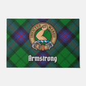 Paillasson Clan Armstrong Crest sur Tartan (Devant)