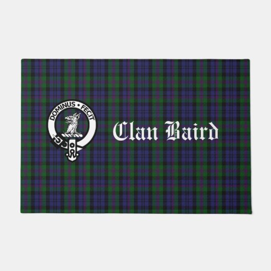 Paillasson Clan Baird Crest Tartan personnalisable (Devant)