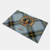 Paillasson Clan Bell Crest sur Tartan (Incliné)