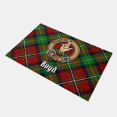 Paillasson Clan Boyd Crest sur Tartan (Incliné)