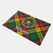 Paillasson Clan Buchanan Crest sur Tartan (Incliné)