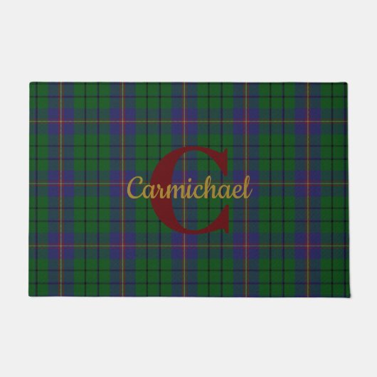 Paillasson Clan Carmichael Plaid Monogrammé (Devant)