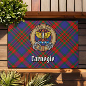 Paillasson Clan Carnegie Crest sur Tartan