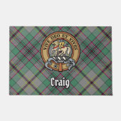 Paillasson Clan Craig Crest sur Tartan (Devant)