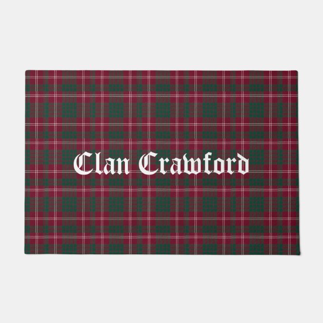 Paillasson Clan Crawford Tartan Plaid (Devant)