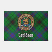 Paillasson Clan Davidson Crest sur Tartan (Devant)