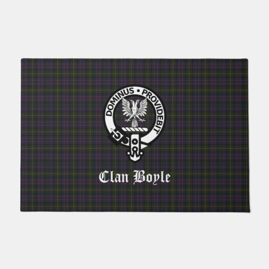 Paillasson Clan écossais Boyle Crest & Tartan (Devant)