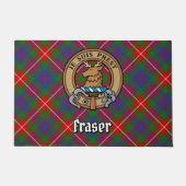 Paillasson Clan Fraser de Lovat Crest sur Tartan (Devant)