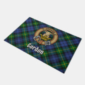 Paillasson Clan Gordon Crest sur Tartan (Incliné)