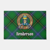 Paillasson Clan Henderson Crest sur Tartan (Devant)