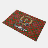 Paillasson Clan MacAlister Crest sur Tartan (Incliné)