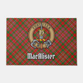 Paillasson Clan MacAlister Crest sur Tartan (Devant)
