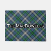 Paillasson Clan MacDowell MacDowall Tartan Bienvenue Mat (Devant)