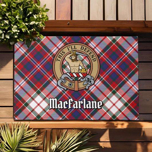 Paillasson Clan MacFarlane Crest sur le tatan de robe