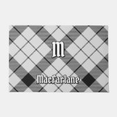 Paillasson Clan MacFarlane Tartan noir et blanc (Devant)