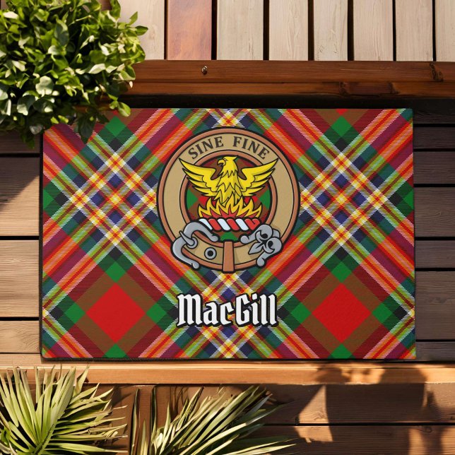 Paillasson Clan MacGill Crest sur Tartan (Créateur téléchargé)