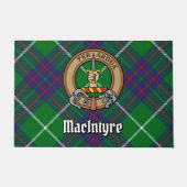 Paillasson Clan MacIntyre Crest sur Tartan (Devant)