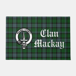 Paillasson Clan Mackay Crest Badge & Tartan Front