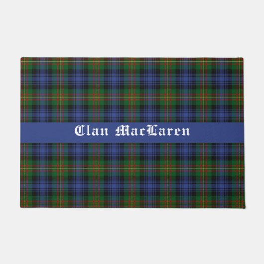 Paillasson Clan MacLaren Tartan Plaid personnalisable (Devant)