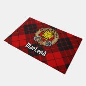 Paillasson Clan MacLeod de Raasay Crest sur Tartan (Incliné)