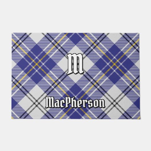 Paillasson Clan MacPherson bleu robe tatan mat de porte (Devant)