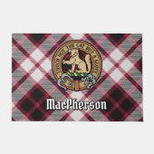 Paillasson Clan MacPherson Crest sur la chasse Tartan (Devant)