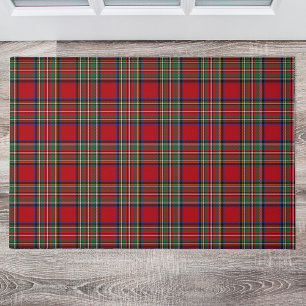 Paillasson Clan plaid Stewart Green Red Blue Check Tartan
