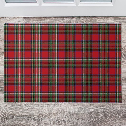 Paillasson Clan plaid Stewart Green Red Blue Check Tartan