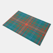 Paillasson Clan Plaid Wilson Orange Turquoise Check Tartan (Incliné)