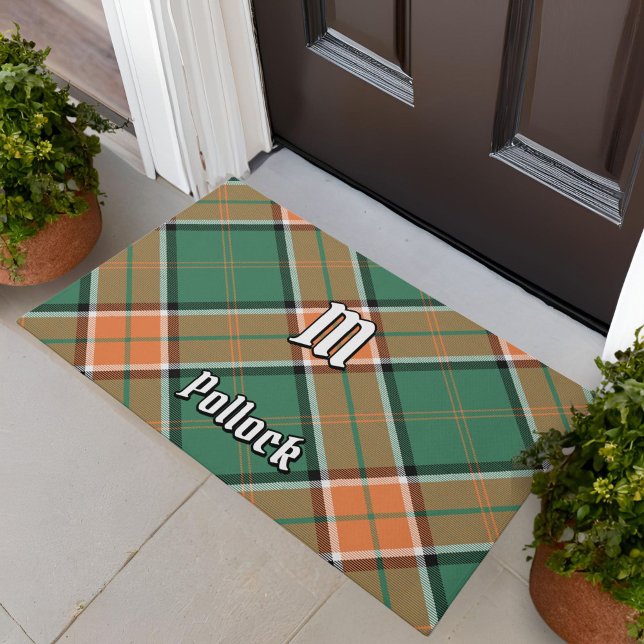 Paillasson Clan Pollock Tartan Doormat (Créateur téléchargé)