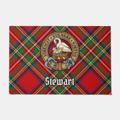 Paillasson Clan Stewart Crest sur Royal Tartan (Devant)