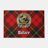 Paillasson Clan Wallace Crest sur Tartan (Devant)