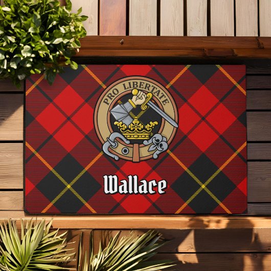 Paillasson Clan Wallace Crest sur Tartan