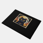 Paillasson Classique Rétro Chat Noir Halloween T-Shirt Classi (Incliné)