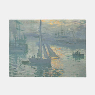 Paillasson Claude Monet Lever du soleil 1873 Voiliers Port Ar