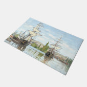 Paillasson Claude Monet. Navires à cheval sur la Seine à Roue (Incliné)