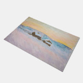Paillasson Claude Monet - Norvège Paysage, Maisons Bleues (Incliné)